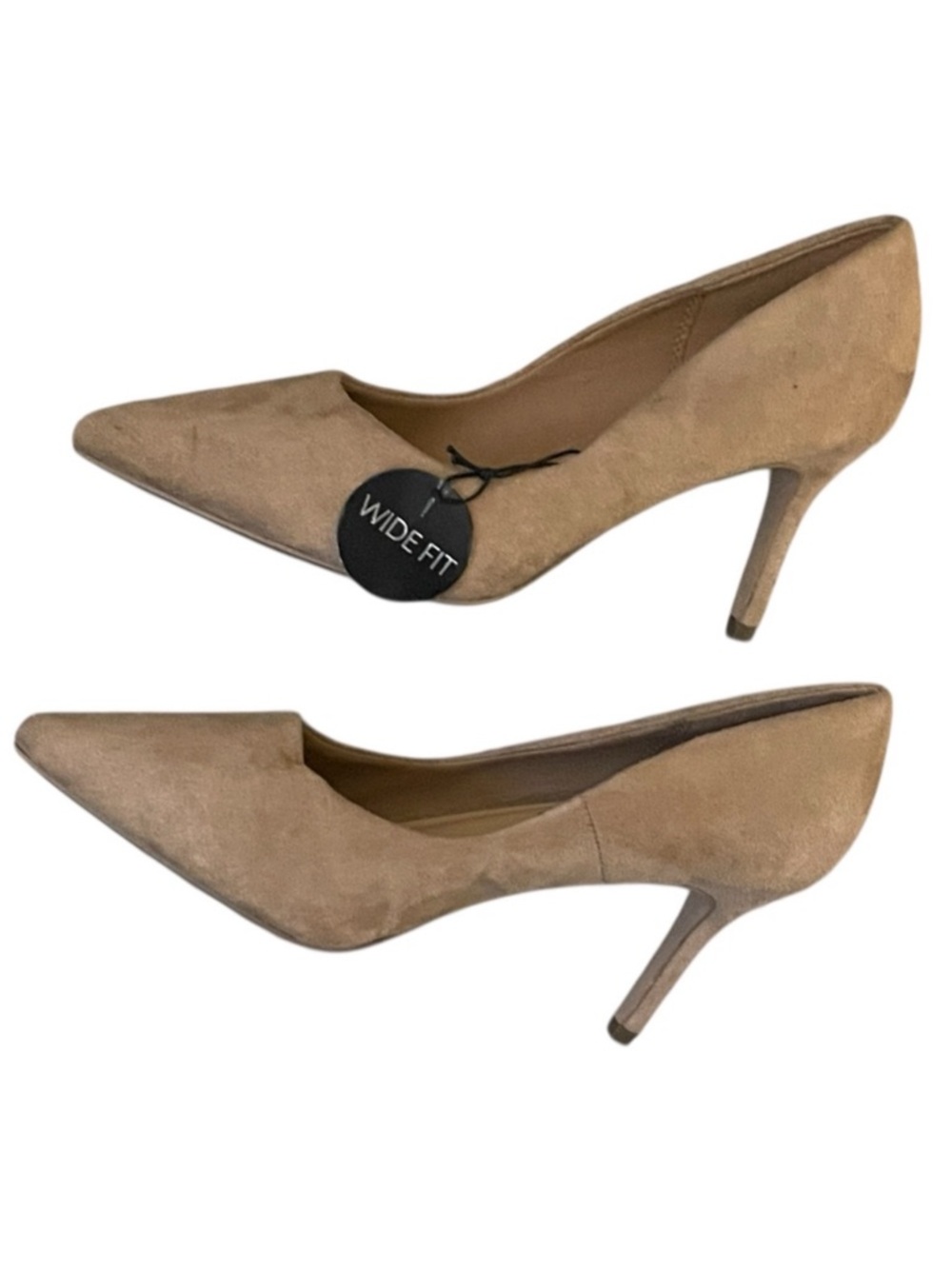 🪷 NWT Classified Comfort Suede Wide Fit Tan Heels